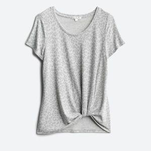 Nine Britton Ember Knot Front Knit Top size medium